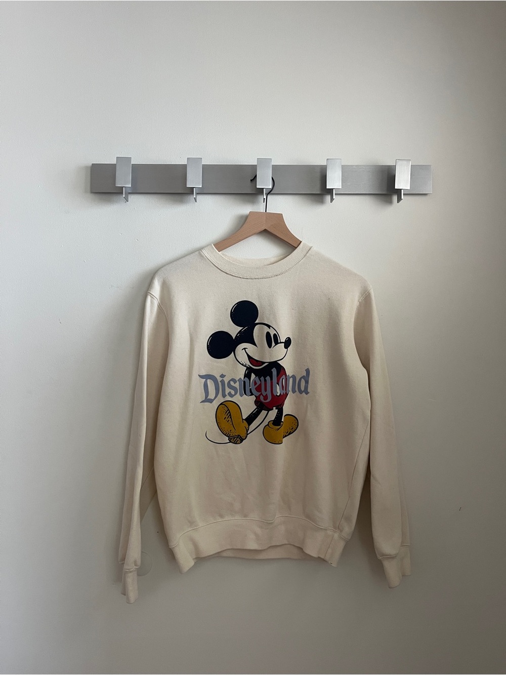 Disney Cream Mickey Disneyland Crewneck Sweatshirt